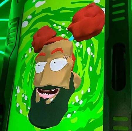 Rickflector, player face customized in-game